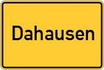 Place name sign Dahausen, Teutoburgerwald