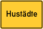 Place name sign Hustädte