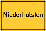 Place name sign Niederholsten