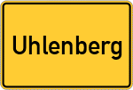 Place name sign Uhlenberg
