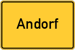Place name sign Andorf