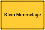 Place name sign Klein Mimmelage