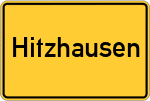 Place name sign Hitzhausen