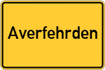 Place name sign Averfehrden