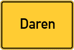 Place name sign Daren