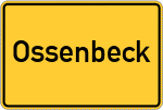 Place name sign Ossenbeck, Dümmer