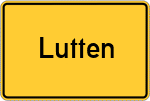 Place name sign Lutten, Kreis Vechta