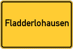 Place name sign Fladderlohausen