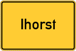 Place name sign Ihorst, Niedersachsen