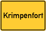Place name sign Krimpenfort, Oldenburg