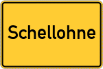 Place name sign Schellohne, Oldenburg