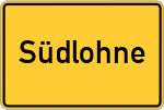 Place name sign Südlohne