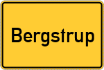 Place name sign Bergstrup