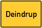 Place name sign Deindrup