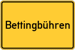 Place name sign Bettingbühren, Kreis Wesermarsch