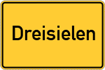 Place name sign Dreisielen, Kreis Wesermarsch