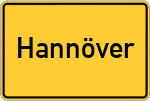 Place name sign Hannöver, Kreis Wesermarsch
