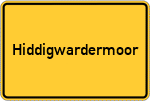Place name sign Hiddigwardermoor, Kreis Wesermarsch