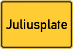 Place name sign Juliusplate, Kreis Wesermarsch