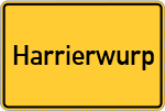Place name sign Harrierwurp, Unterweser