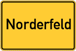 Place name sign Norderfeld, Unterweser