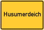 Place name sign Husumerdeich