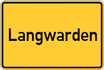 Place name sign Langwarden