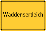 Place name sign Waddenserdeich