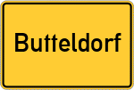 Place name sign Butteldorf