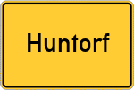 Place name sign Huntorf