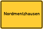Place name sign Nordmentzhausen