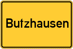 Place name sign Butzhausen