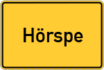 Place name sign Hörspe