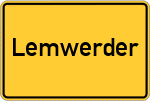 Place name sign Lemwerder