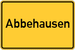 Place name sign Abbehausen