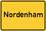 Place name sign Nordenham