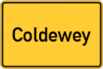 Place name sign Coldewey, Kreis Wesermarsch