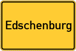 Place name sign Edschenburg, Kreis Wesermarsch