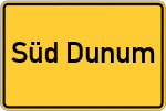 Place name sign Süd Dunum