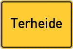 Place name sign Terheide, Ostfriesland