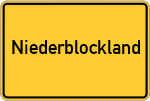 Place name sign Niederblockland