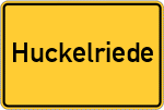 Place name sign Huckelriede