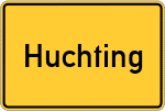 Place name sign Huchting