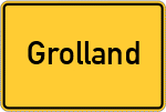 Place name sign Grolland