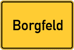 Place name sign Borgfeld
