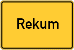 Place name sign Rekum