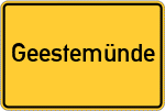 Place name sign Geestemünde