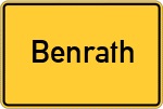 Place name sign Benrath