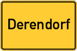 Place name sign Derendorf