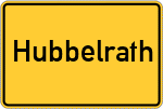 Place name sign Hubbelrath